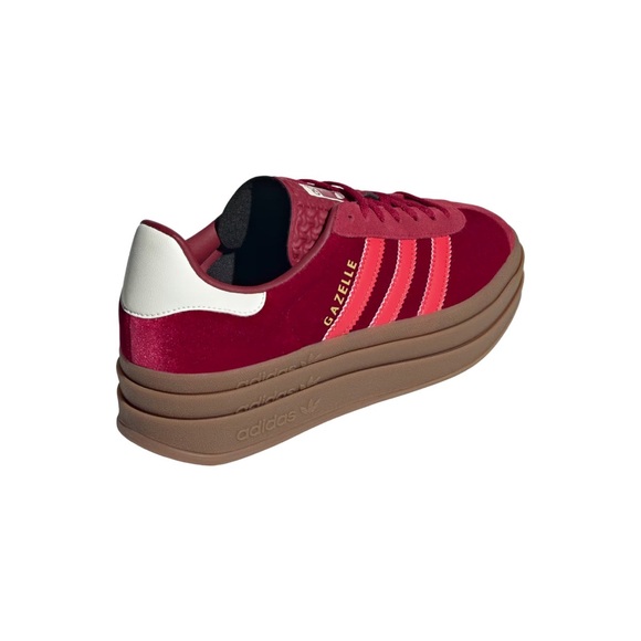 ADIDAS GAZELLE Bold Bright Red/Victory Red Velvet sneakers, Women’s 9.5, NEW! - Picture 5 of 14